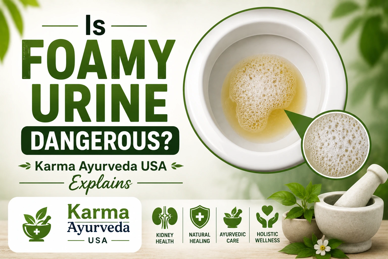 Is Foamy Urine Dangerous Karma Ayurveda USA Explains?